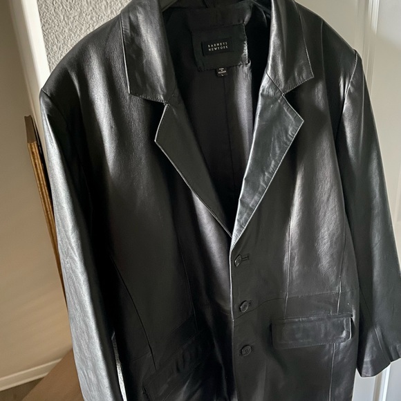 Mens Barneys leather Blazer - Picture 5 of 12